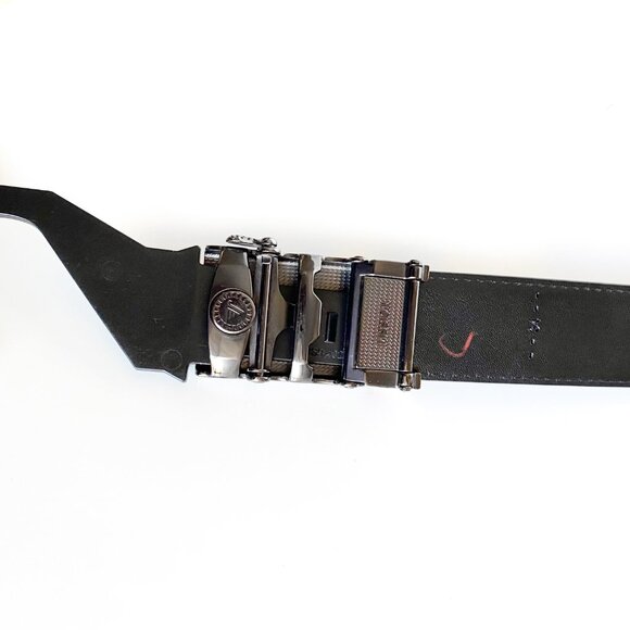 Mission Belt Leather Classic BRAND NEW One Size Fits Up 34 Gunmetal/Black - Picture 2 of 8